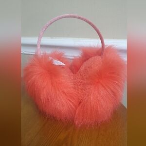 Cat & Jack Vibrant Red Fluffy Earmuffs